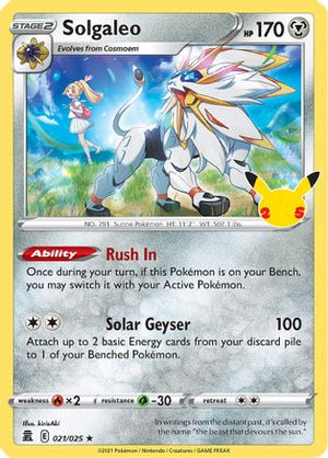 Solgaleo 21/25 - Celebrations Holofoil