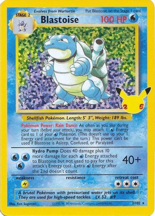 Blastoise 2/25 - Celebrations Classic Collection Holofoil - Poke-Collect