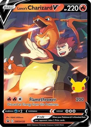 Lance's Charizard V SWSH133/307 - SWSH Black Star Promos Holofoil - Poke-Collect