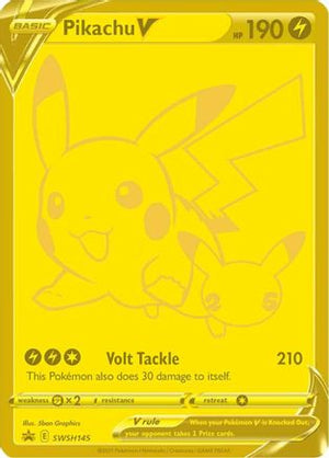 Pikachu V SWSH145/307 - SWSH Black Star Promos Holofoil - Poke-Collect