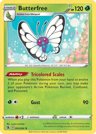 Butterfree 3/264 - SWSH08 Fusion Strike Reverse Holofoil - Poke-Collect