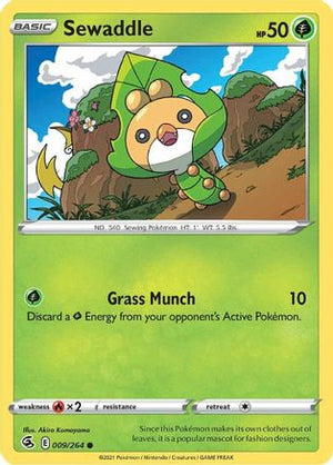 Sewaddle 9/264 - Fusion Strike Reverse Holofoil - Poke-Collect