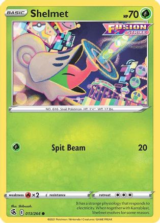 Shelmet 13/264 - SWSH08 Fusion Strike Reverse Holofoil - Poke-Collect