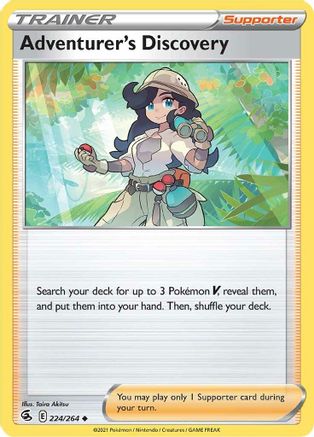 Adventurer's Discovery 224/264 - SWSH08 Fusion Strike Reverse Holofoil - Poke-Collect