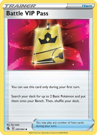 Battle VIP Pass 225/264 - SWSH08 Fusion Strike - Poke-Collect