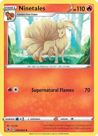 Ninetales (30) 30/264 - SWSH08 Fusion Strike Reverse Holofoil - Poke-Collect