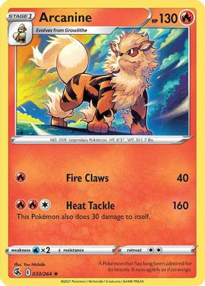 Arcanine 33/264 - Fusion Strike Reverse Holofoil