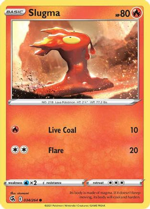 Slugma 34/264 - Fusion Strike Reverse Holofoil - Poke-Collect