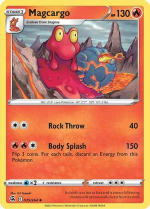 Magcargo 35/264 - Fusion Strike Reverse Holofoil - Poke-Collect