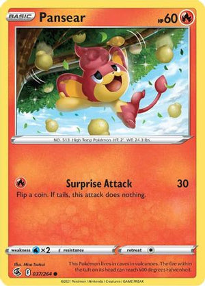 Pansear 37/264 - Fusion Strike Reverse Holofoil - Poke-Collect