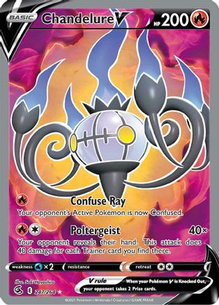 Chandelure V (Full Art) 247/264 - SWSH08 Fusion Strike Holofoil - Poke-Collect
