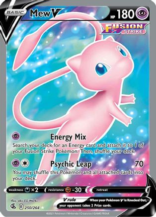 Mew V (Full Art) 250/264 - SWSH08 Fusion Strike Holofoil - Poke-Collect