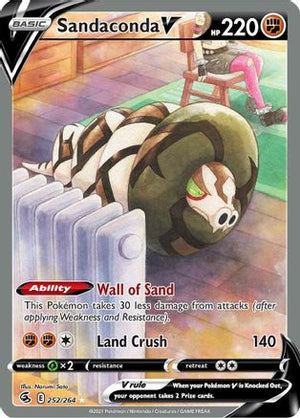 Sandaconda V 252/264 - Fusion Strike Holofoil - Poke-Collect