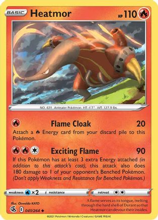Heatmor 41/264 - SWSH08 Fusion Strike Reverse Holofoil - Poke-Collect