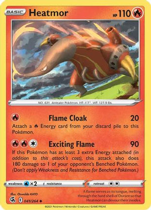 Heatmor 41/264 - SWSH08 Fusion Strike Reverse Holofoil - Poke-Collect