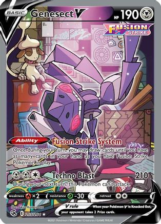 Genesect V (Alternate Full Art) 255/264 - SWSH08 Fusion Strike Holofoil - Poke-Collect