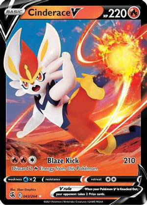 Cinderace V (43) 43/264 - SWSH08 Fusion Strike Holofoil - Poke-Collect