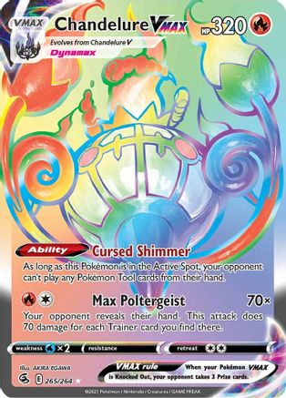 Chandelure VMAX 265/264 - Fusion Strike Holofoil - Poke-Collect