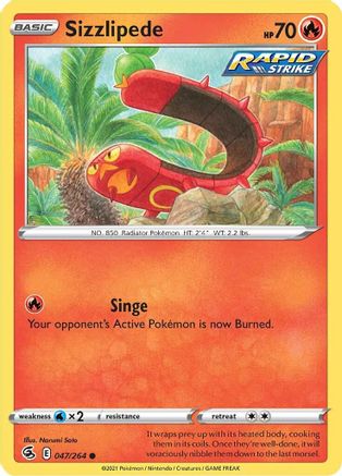 Sizzlipede 47/264 - Fusion Strike - Poke-Collect