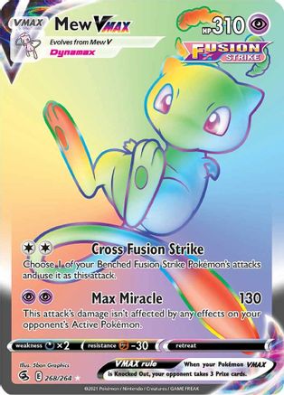 Mew VMAX (Secret) 268/264 - SWSH08 Fusion Strike Holofoil - Poke-Collect