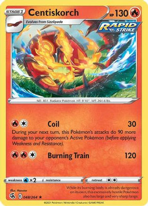 Centiskorch (48) 48/264 - SWSH08 Fusion Strike Reverse Holofoil - Poke-Collect