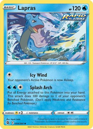Lapras 54/264 - SWSH08 Fusion Strike - Poke-Collect