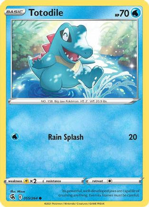 Totodile 55/264 - Fusion Strike Reverse Holofoil - Poke-Collect