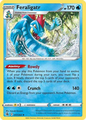 Feraligatr 57/264 - Fusion Strike Reverse Holofoil - Poke-Collect