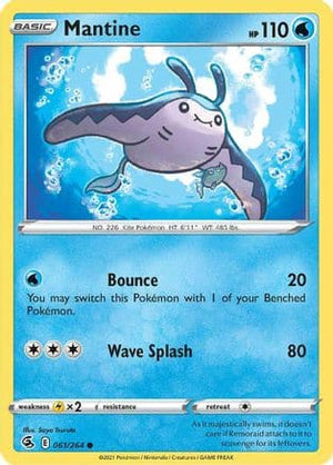 Mantine 61/264 - Fusion Strike Reverse Holofoil - Poke-Collect