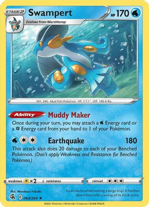 Swampert 64/264 - Fusion Strike Holofoil - Poke-Collect