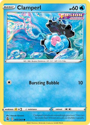 Clamperl 65/264 - SWSH08 Fusion Strike Reverse Holofoil - Poke-Collect