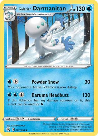 Galarian Darmanitan 72/264 - SWSH08 Fusion Strike - Poke-Collect