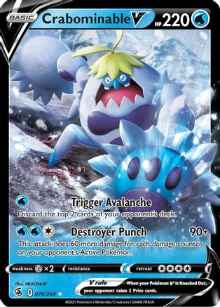 Crabominable V 76/264 - Fusion Strike Holofoil - Poke-Collect