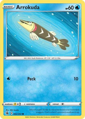 Arrokuda 82/264 - SWSH08 Fusion Strike Reverse Holofoil - Poke-Collect