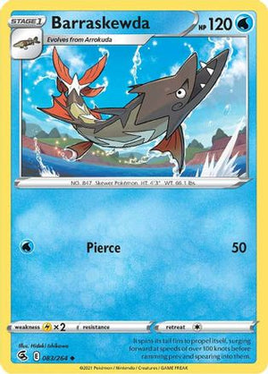 Barraskewda 83/264 - Fusion Strike Reverse Holofoil - Poke-Collect