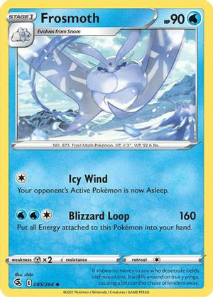 Frosmoth 85/264 - SWSH08 Fusion Strike Reverse Holofoil - Poke-Collect