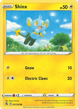 Shinx 91/264 - SWSH08 Fusion Strike Reverse Holofoil - Poke-Collect