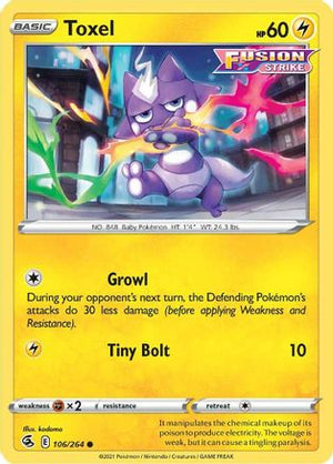Toxel 106/264 - Fusion Strike Reverse Holofoil - Poke-Collect