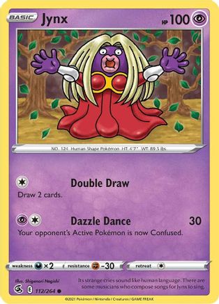 Jynx 112/264 - SWSH08 Fusion Strike Reverse Holofoil - Poke-Collect