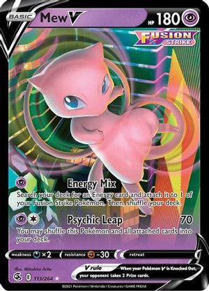 Mew V 113/264 - Fusion Strike Holofoil - Poke-Collect