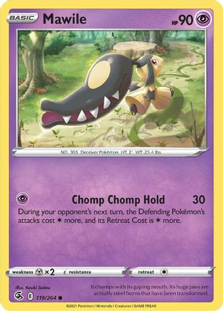 Mawile 119/264 - SWSH08 Fusion Strike Reverse Holofoil - Poke-Collect