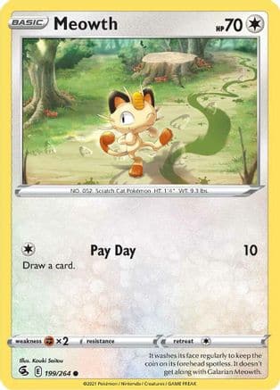 Meowth 199/264 - Fusion Strike - Poke-Collect