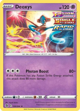 Deoxys 120/264 - SWSH08 Fusion Strike Reverse Holofoil - Poke-Collect