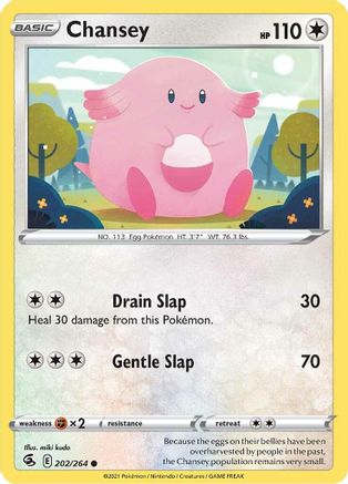 Chansey 202/264 - SWSH08 Fusion Strike Reverse Holofoil - Poke-Collect
