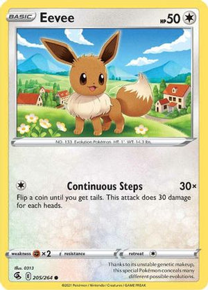Eevee 205/264 - SWSH08 Fusion Strike Reverse Holofoil - Poke-Collect