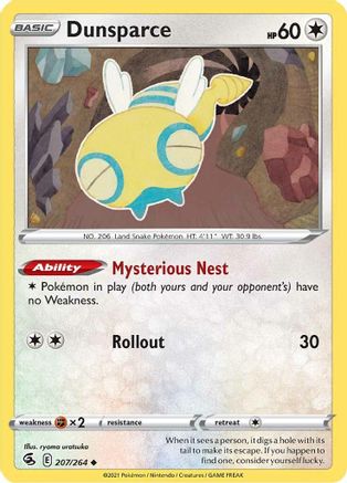Dunsparce 207/264 - SWSH08 Fusion Strike - Poke-Collect