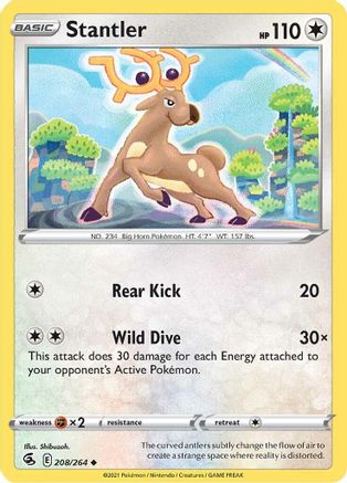Stantler 208/264 - Fusion Strike Reverse Holofoil - Poke-Collect