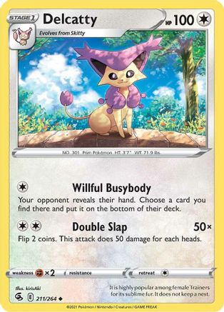 Delcatty 211/264 - SWSH08 Fusion Strike Reverse Holofoil - Poke-Collect