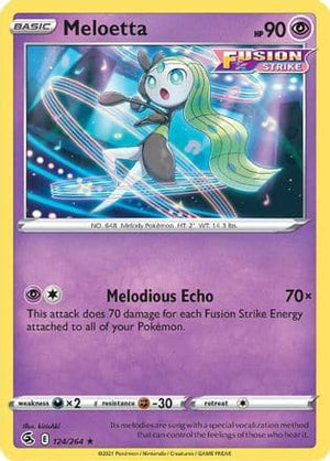 Meloetta 124/264 - Fusion Strike Reverse Holofoil - Poke-Collect