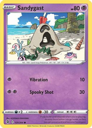 Sandygast 125/264 - Fusion Strike Reverse Holofoil - Poke-Collect